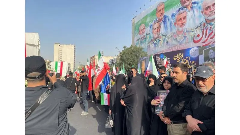 تشییع پیکر شهدای تجاوز رژیم صهیونیستی به ایران