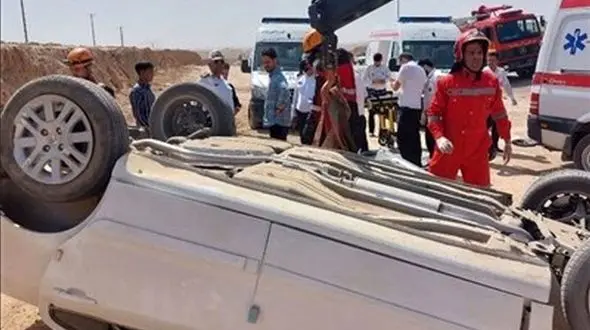  واژگونی خودرو در دامغان/ ۳ سرنشین پژو جان باختند 