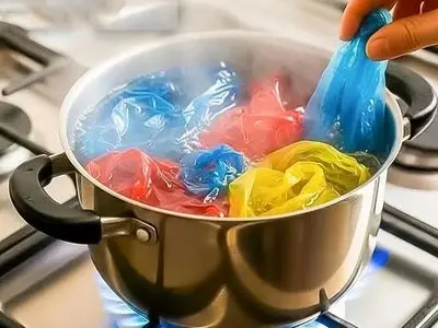 راهنمای جوشاندن و بازیافت کیسه های پلاستیکی به روش ساده / فیلم