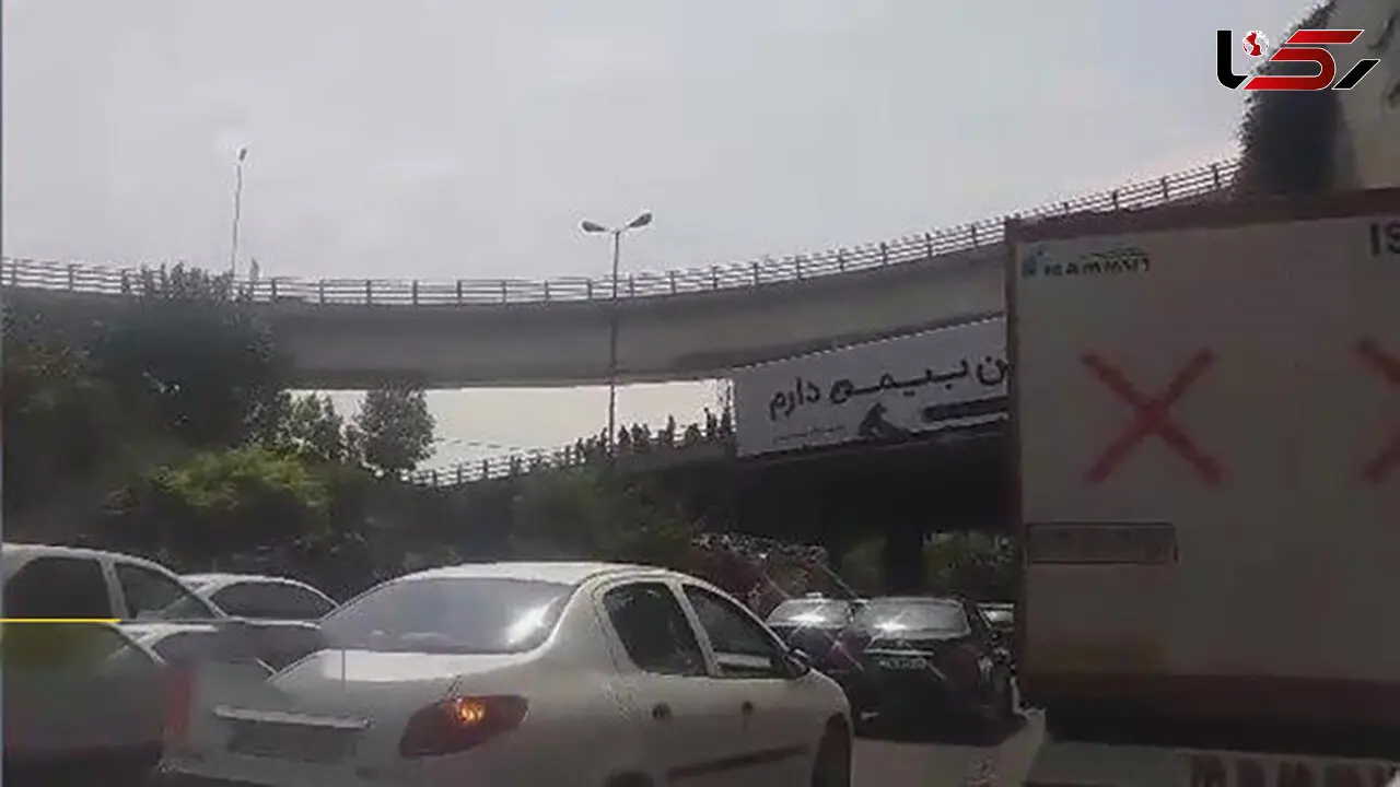 ماجرای خودکشی یک تهرانی روی پل همت به خیر گذشت / ظهر امروز رخ داد +عکس