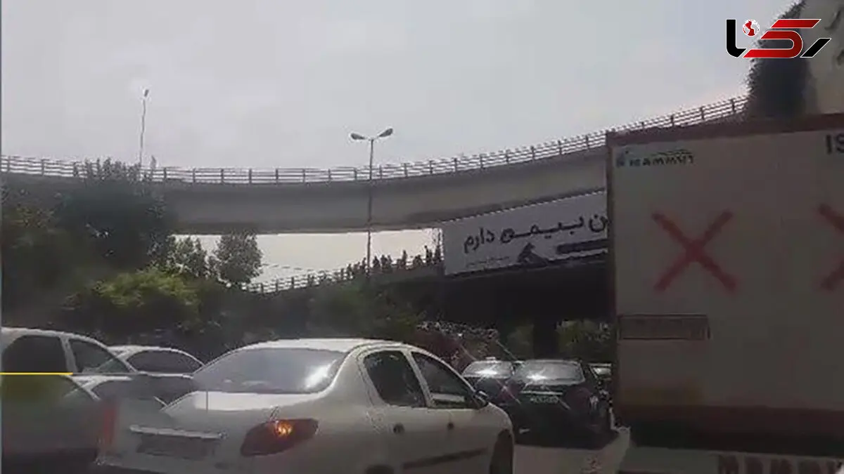 ماجرای خودکشی یک تهرانی روی پل همت به خیر گذشت / ظهر امروز رخ داد +عکس