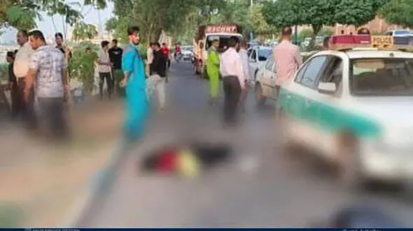 عکس صحنه خودکشی زن ۳۵ ساله از پل کابلی اهواز