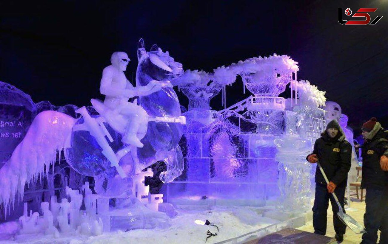 اولین نمایشگاه مجسمه یخی دیجیتال جهان در شهر بروژ بلژیک