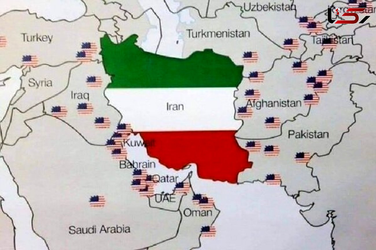 ایران بزرگ و مقاوم با 40 پایگاه آمریکایی احاطه شده است + نقشه