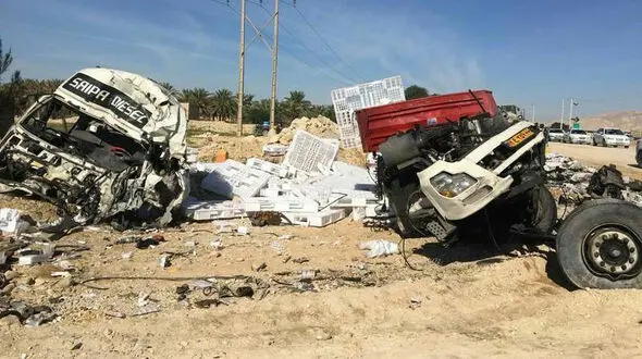  تصادف مرگبار دو تریلر در بوشهر 
