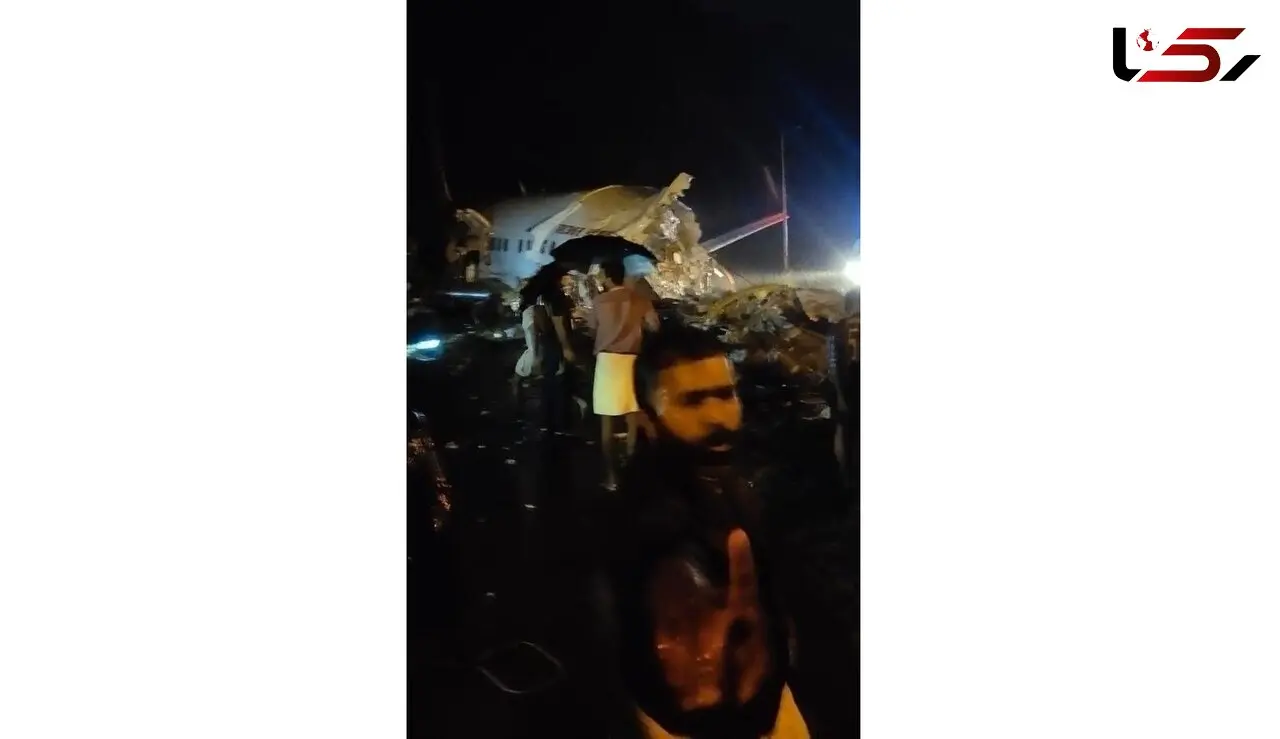اولین تصویر از سقوط هواپیمای مسافربری در هند با 191 مسافر  