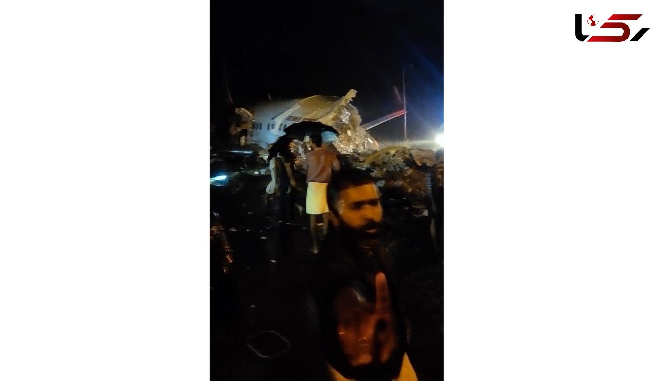 اولین تصویر از سقوط هواپیمای مسافربری در هند با 191 مسافر  