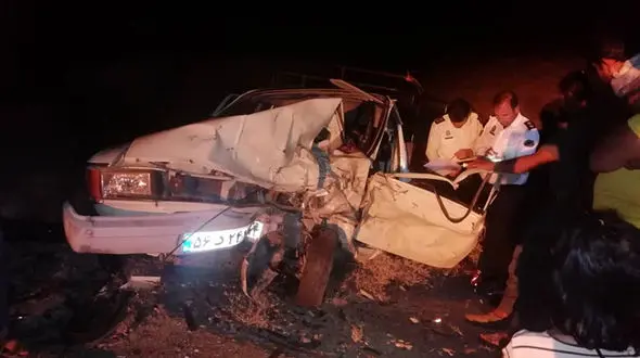 یک کشته و ۴ مجروح در تصادف خونین محور فسا