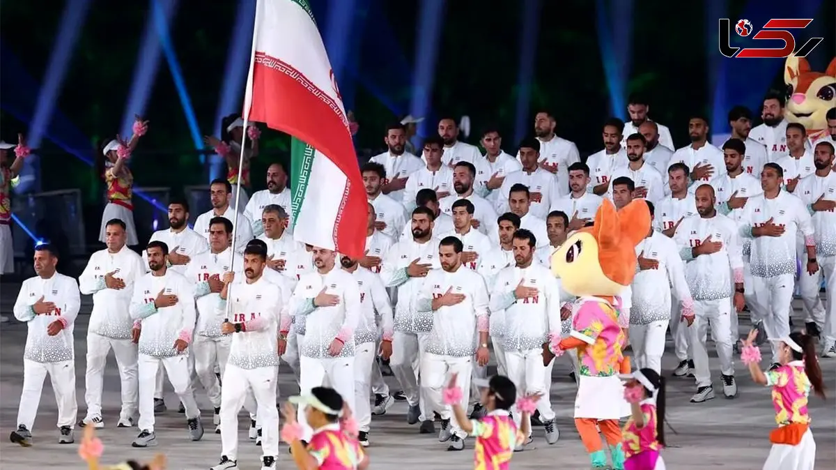 فیلم استقبال تاریخی چینی‌ها از کاروان ایران در افتتاحیه بازی‌های ساحلی آسیا