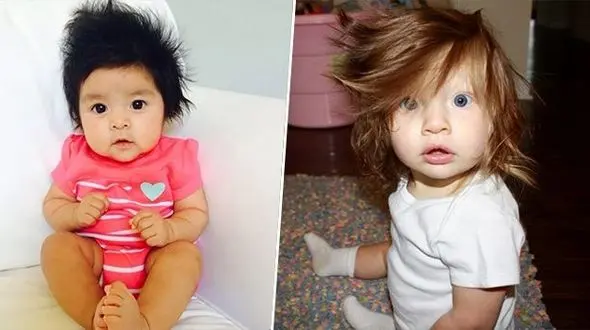 20  نوزاد بانمک و خاص با مدل موهای جالب +عکس های دیدنی 