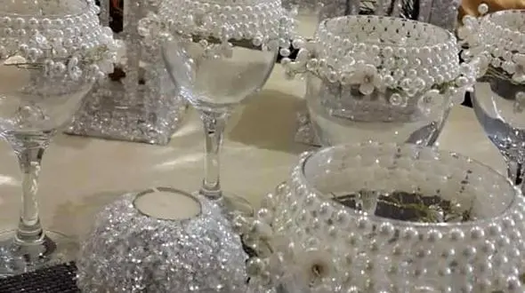 تزئین سفره هفت سین با مروارید و گل + فیلم