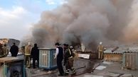 عکس / آتش سوزی بزرگ در جنوب تهران