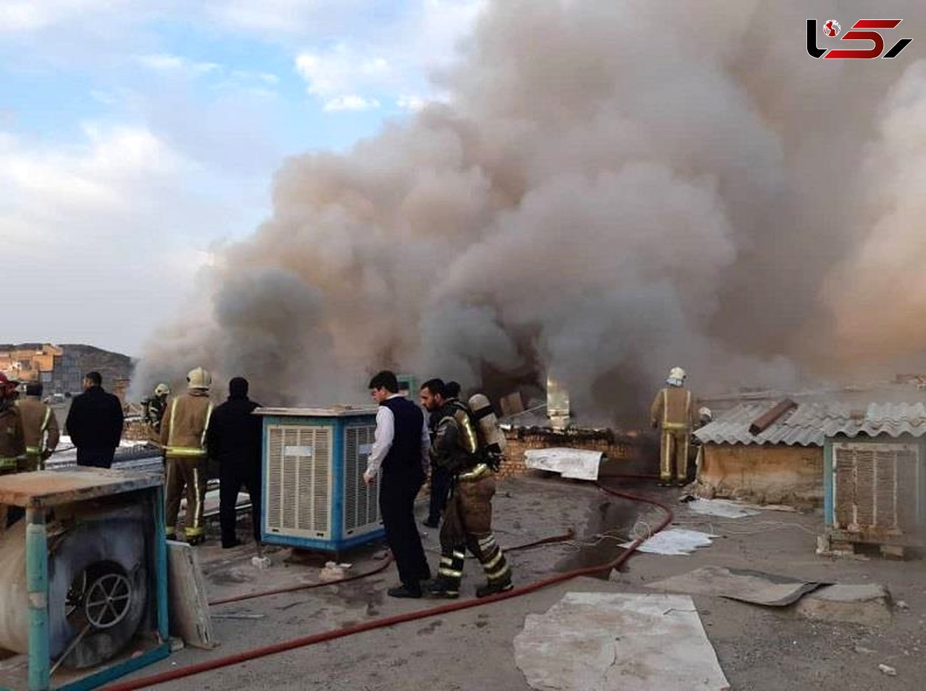 عکس / آتش سوزی بزرگ در جنوب تهران