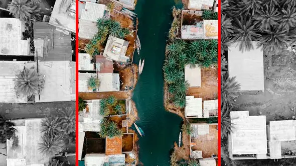 فیلم تصویر هوایی روستای صراخیه خوزستان