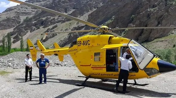 پرواز هلیکوپتر اورژانس برای نجات مادر باردار در جاده چالوس + عکس