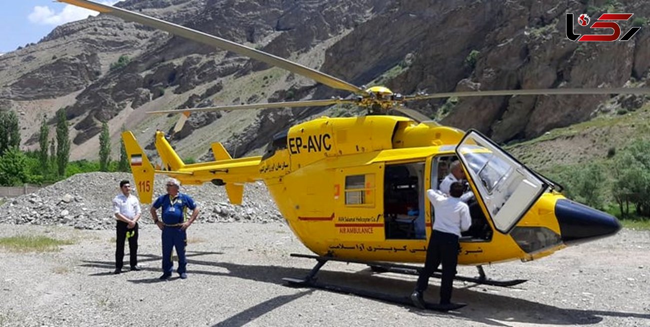 پرواز هلیکوپتر اورژانس برای نجات مادر باردار در جاده چالوس + عکس