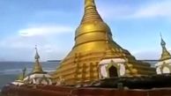 غرق شدن عجیب یک معبد بودایی + فیلم