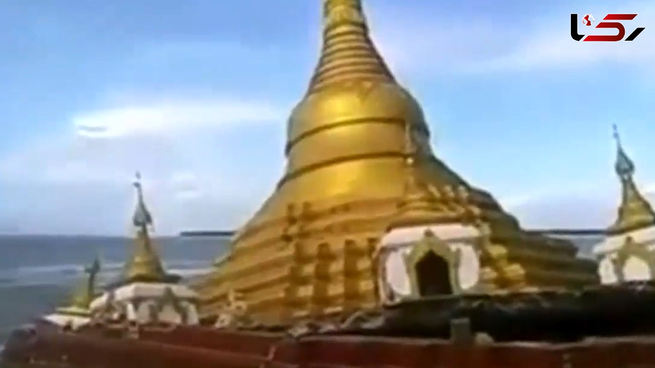 غرق شدن عجیب یک معبد بودایی + فیلم