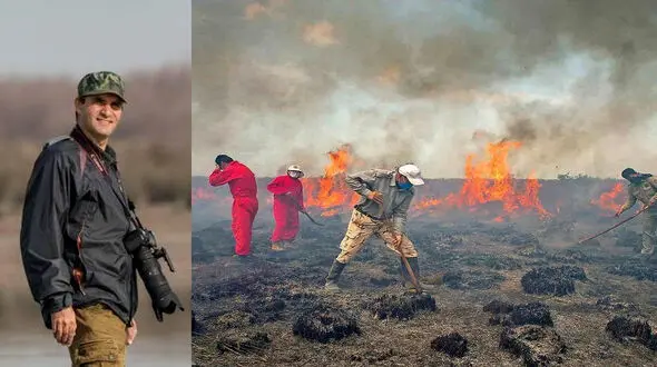 میانکاله در یک هفته 6 مرتبه سوخت؛ 15 هکتار درگیر آتش شد/ حر منصوری : الگوی آتش‌سوزی‌های امسال شبیه ۱۴۰۰ است؛ با رفتار یک گروه مواجهیم نه یک فرد + فیلم