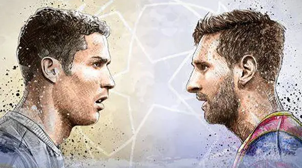 پوستر یوونتوس به مناسب تقابل رونالدو با مسی+عکس