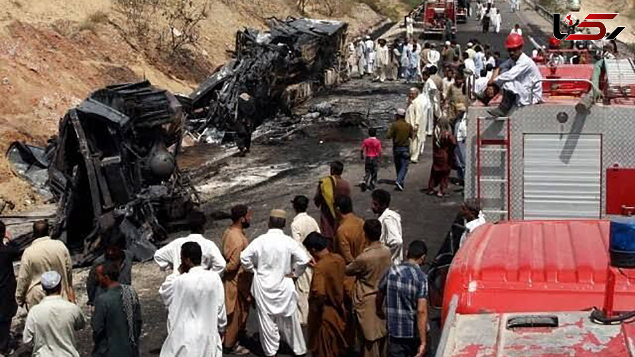 39 کشته در تصادف مرگبار اتوبوس پاکستان + فیلم
