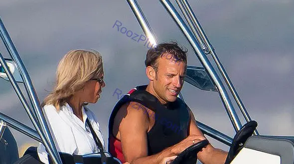 عکسی متفاوت از مکرون و همسرش هنگام تفریح