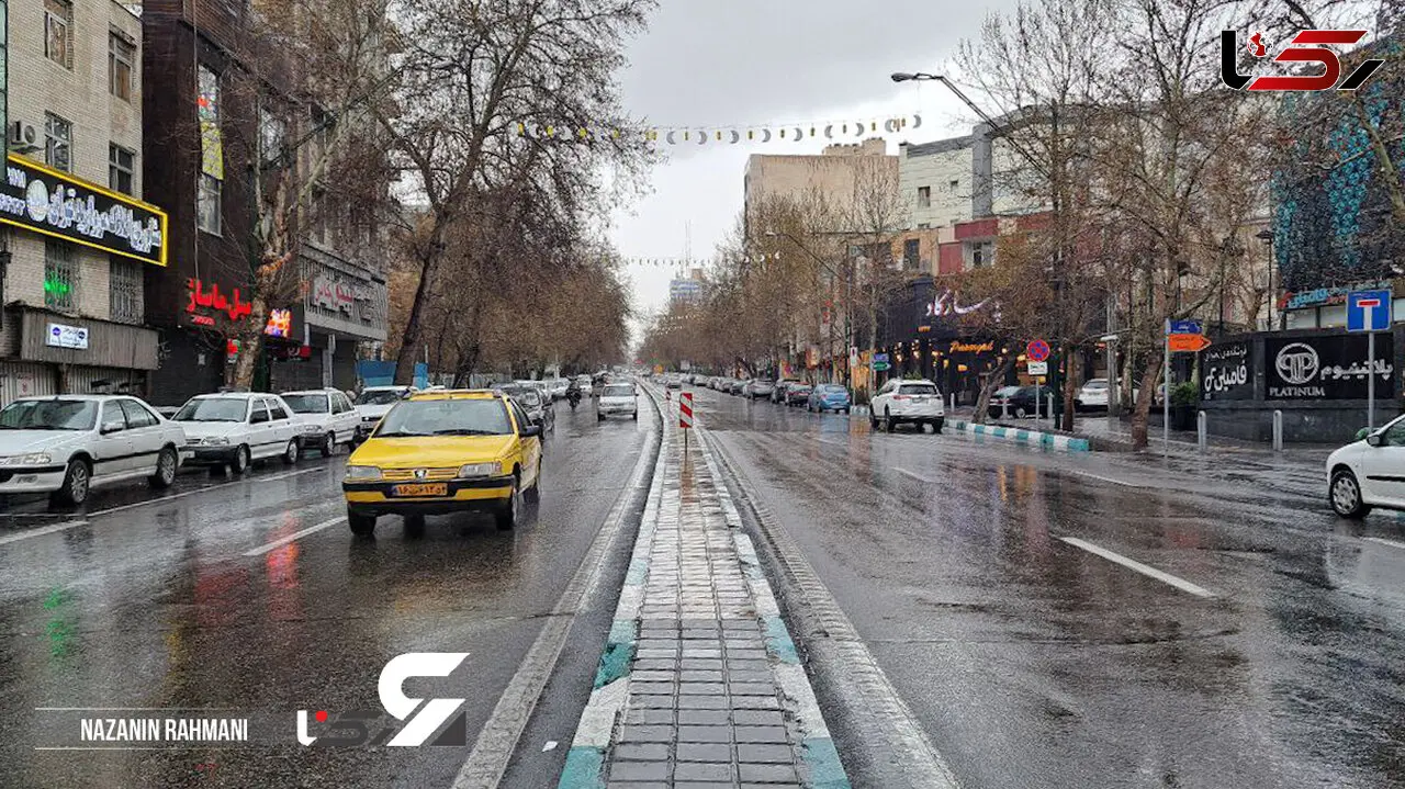 رگبار و تندباد لحظه‌ای در تهران

