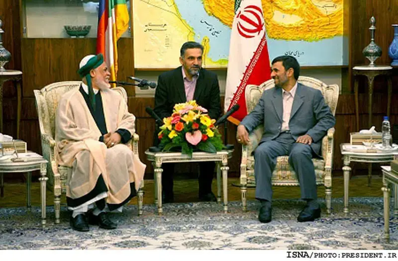 دیدار احمدی‌نژاد و احمد عبدالله سامبی، رئیس‌جمهور کومور در تهران - خرداد ۱۳۸۷