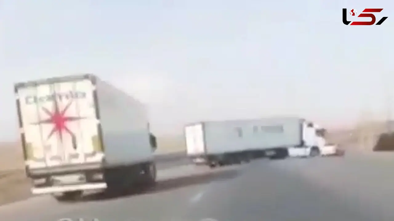 فیلم باورنکردنی از پرس شدن پژو در جاده ارومیه / معجزه در زنده ماندن