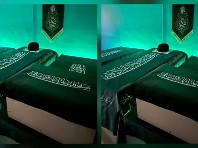فیلم تابوت آماده شده رهبری شهید و اعضای خانواده مکرم اش اشک عزاداران را درآورد