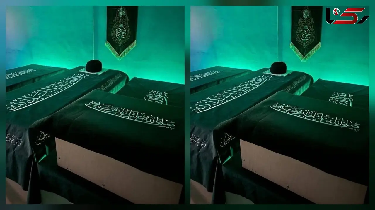 فیلم تابوت آماده شده رهبری شهید و اعضای خانواده مکرم اش اشک عزاداران را درآورد