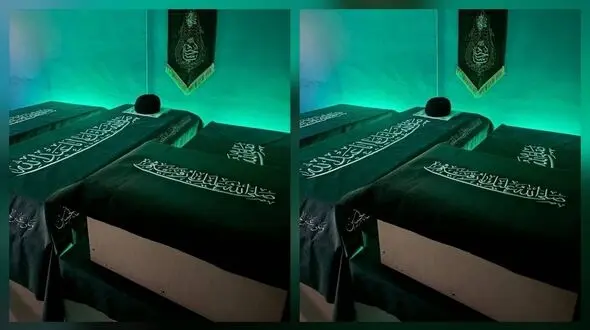 فیلم تابوت آماده شده رهبری شهید و اعضای خانواده مکرم اش اشک عزاداران را درآورد