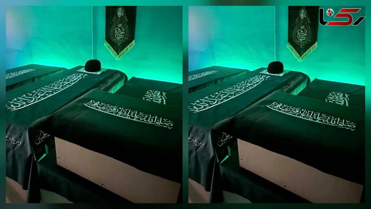 فیلم تابوت آماده شده رهبری شهید و اعضای خانواده مکرم اش اشک عزاداران را درآورد