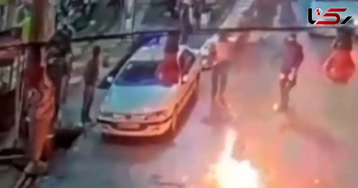 فیلم لحظه به لحظه رصد پهپادی لیدر آتش افروز در خیابان های تهران و بازداشت و اعترافاتش