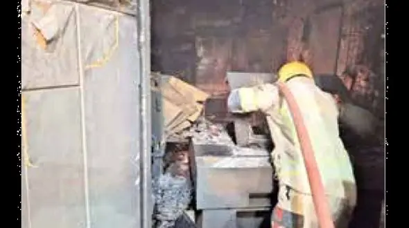 مرگ 3 کارگر درآتش سوزی کارگاه منبت کاری / در خیابان نامجوی تهران رخ داد