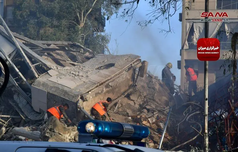 عکسهای  تجاوز رژیم صهیونیستی به ساختمان کنسولگری ایران در دمشق