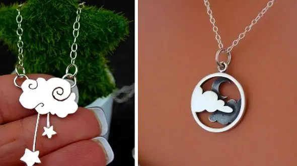 15 مدل گردنبند نقره طرح ابر که هر خوش‌ سلیقه‌ ای را جذب می‌ کند