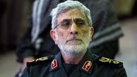 عکس سفر در زمان /  «سردار قاآنی در لحظه دریافت درجه سرتیپی» /  دهه 70