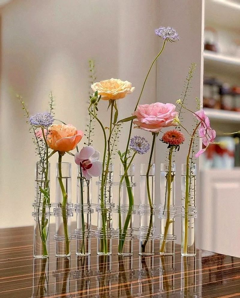 گلدان شیشه ای رومیزی جدید