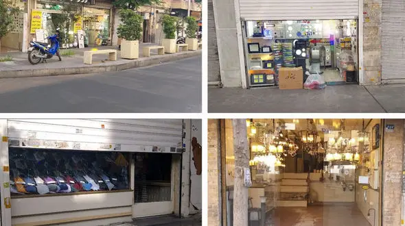 کرکره های نیمه باز؛ دو دلی میان معیشت یا سلامت / دور زدن پروتکل های کرونایی از سوی کاسبان چندکاره + فیلم