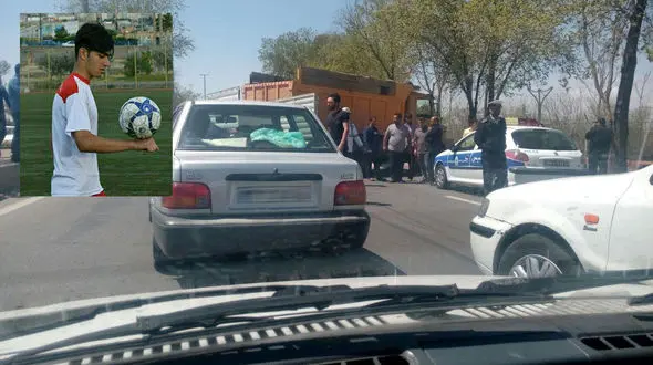 فوتبالیست تبریزی در تصادف نزدیک فرودگاه جان خود را از دست داد + عکس