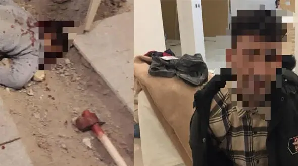 عکس 16+ / له شدن سر مرد جوان با پتک خونین در تهران + عکس قاتل