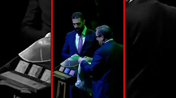 فیلم رونمایی جولانی از واحد پول جدید سوریه