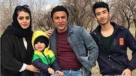 حمیدرضا آذرنگ در کنار همسر و فرزندانش+عکس 