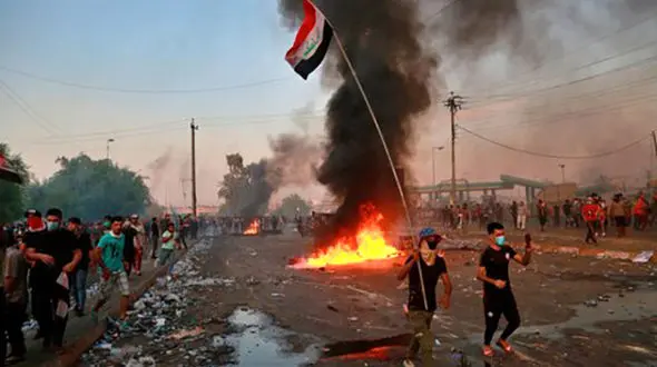 خروش مردم بغداد علیه آمریکا