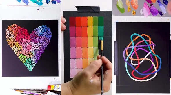 تابلوهای رنگی بسازیم + فیلم