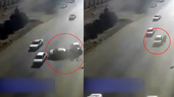 فیلم لحظه مرگ تلخ زن اصفهانی هنگام نجات دادن یگ سگ پرتاب شده به اتوبان 