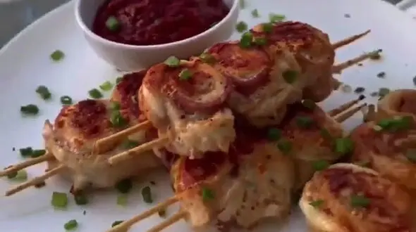 لقمه جوجه ژامبونی شام امشب + فیلم
