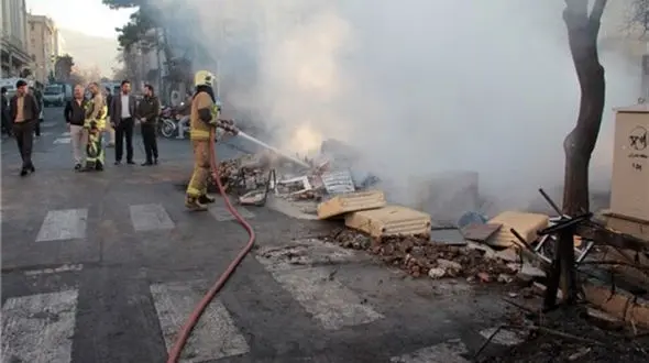 روش عجیب "دراویش تقلبی" برای ایجاد انفجار در خیابان پاسداران + فیلم و عکس