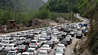 ترافیک سنگین و اعمال ممنوعیت تردد وسیله نقلیه ازکرج به سمت مازندران 